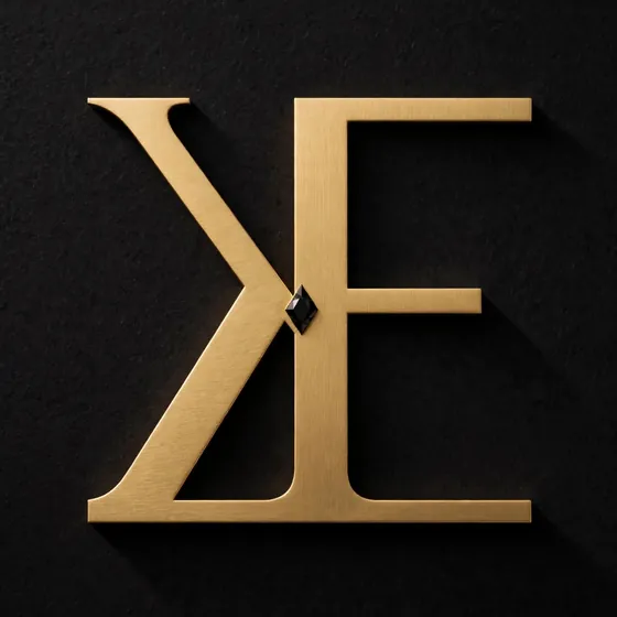 Monogramme KF de KATYFLEURY en or brossé